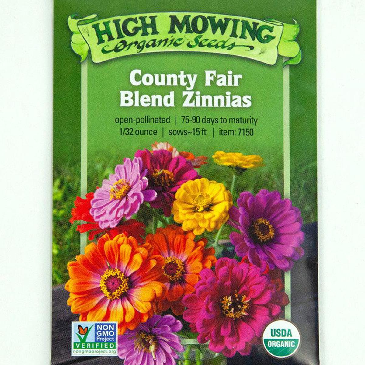 County Fair Blend Zinnia Seeds (Organic)