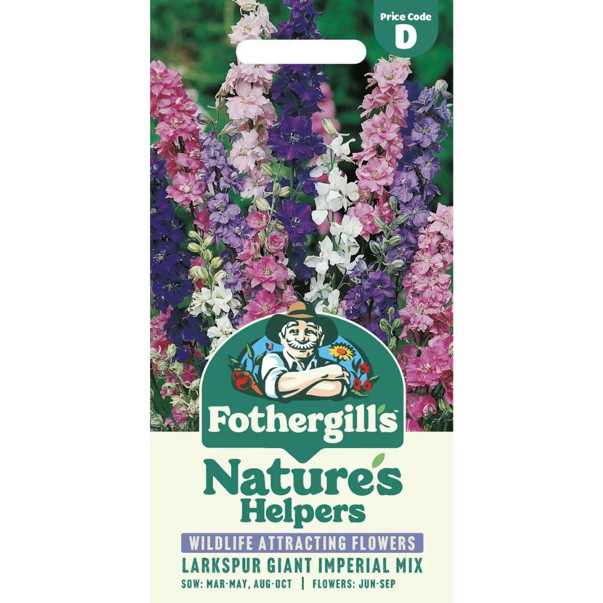 Mr Fothergills Larkspur Giant Imperial Mixed Seeds