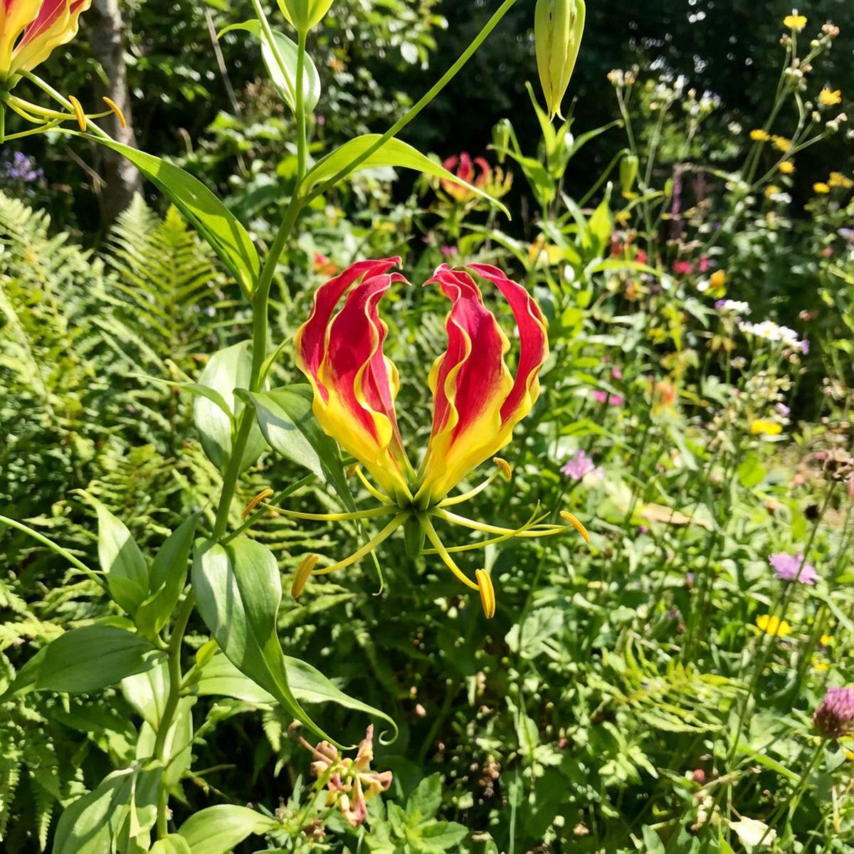 Yellow Red Gloriosa Superba Flower Planting Seeds