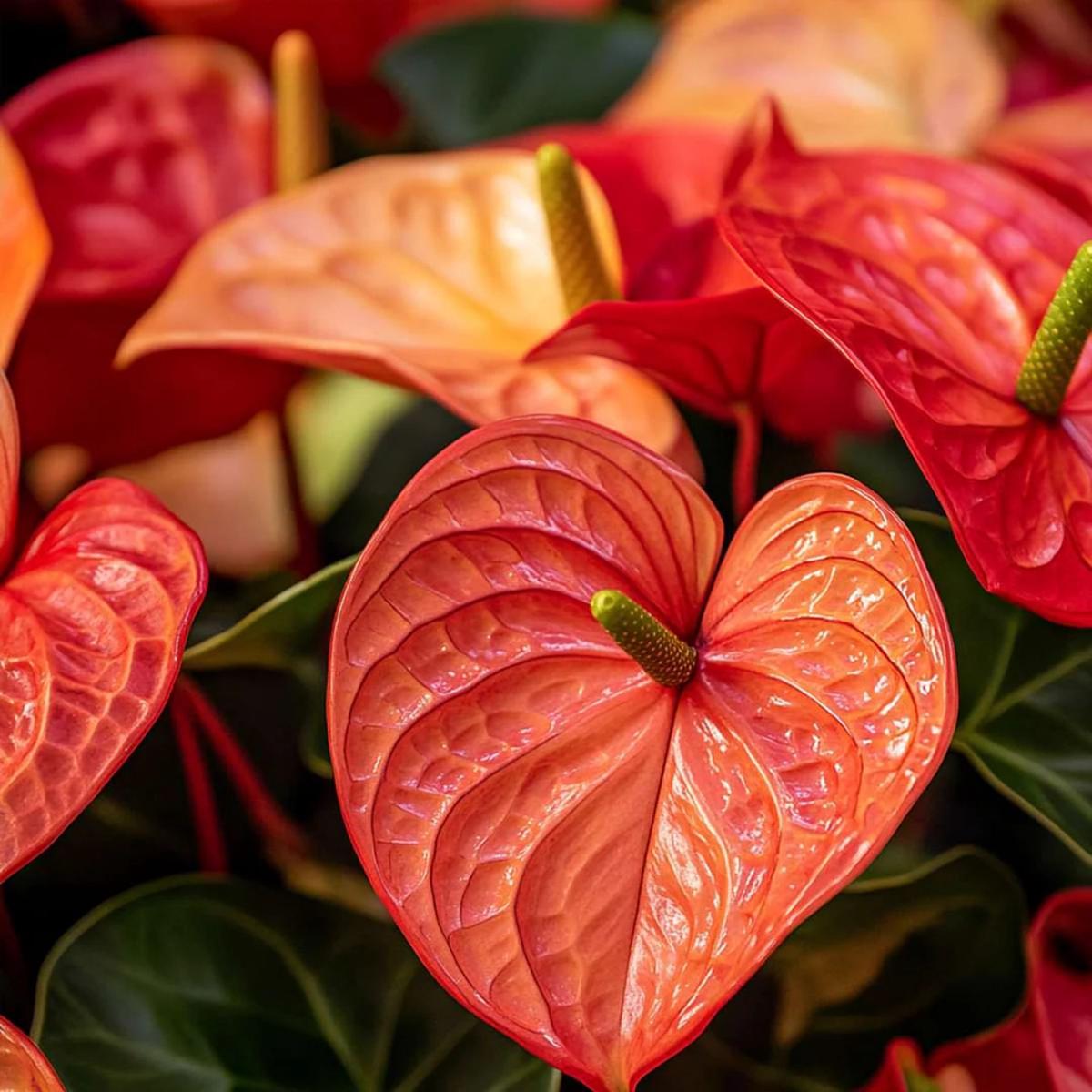 Anthurium Orange Flower seeds for Planting – Pollinator Friendly, Heirloom & GMO Free Seeds for Home Garden | High Germination Organic Garden Seeds