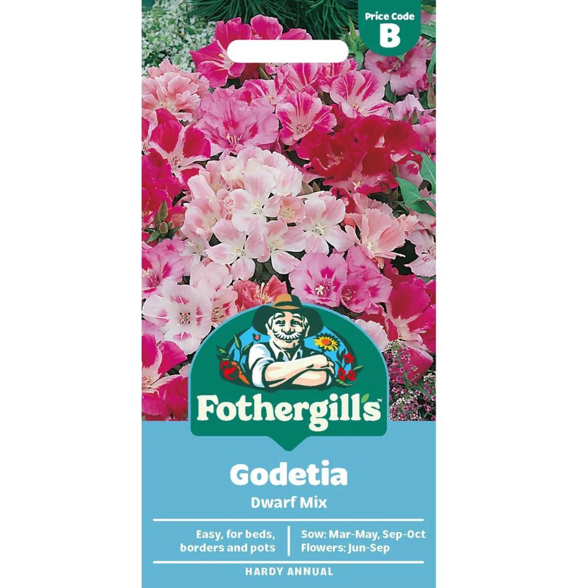 Mr Fothergill’s Oh Sow Simple Godetia Dwarf Mixed Seeds