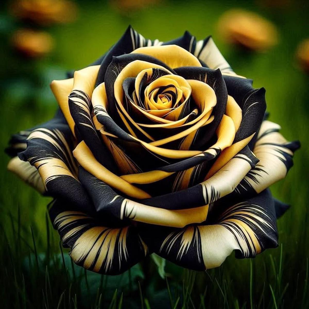 Rose Rosa Hybrida Yellow Black Flower Seeds for Planting