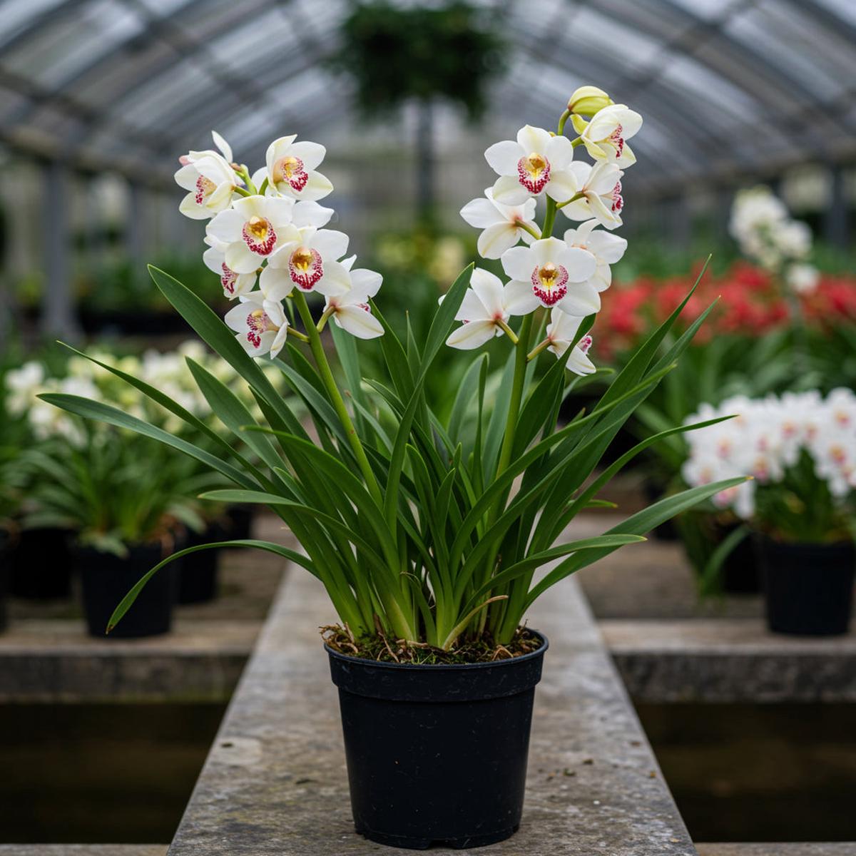Cymbidium Maxillaria Goeringii Plant Seeds for Planting – Seeds for Elegant White Blooms in Your Garden