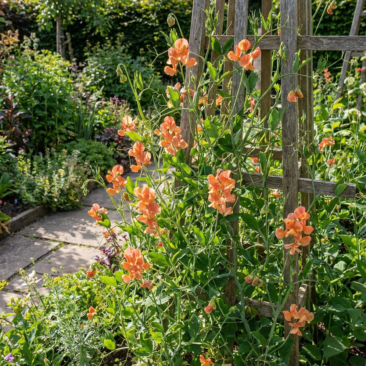 Sweet Pea Flower Seeds Planting Orange