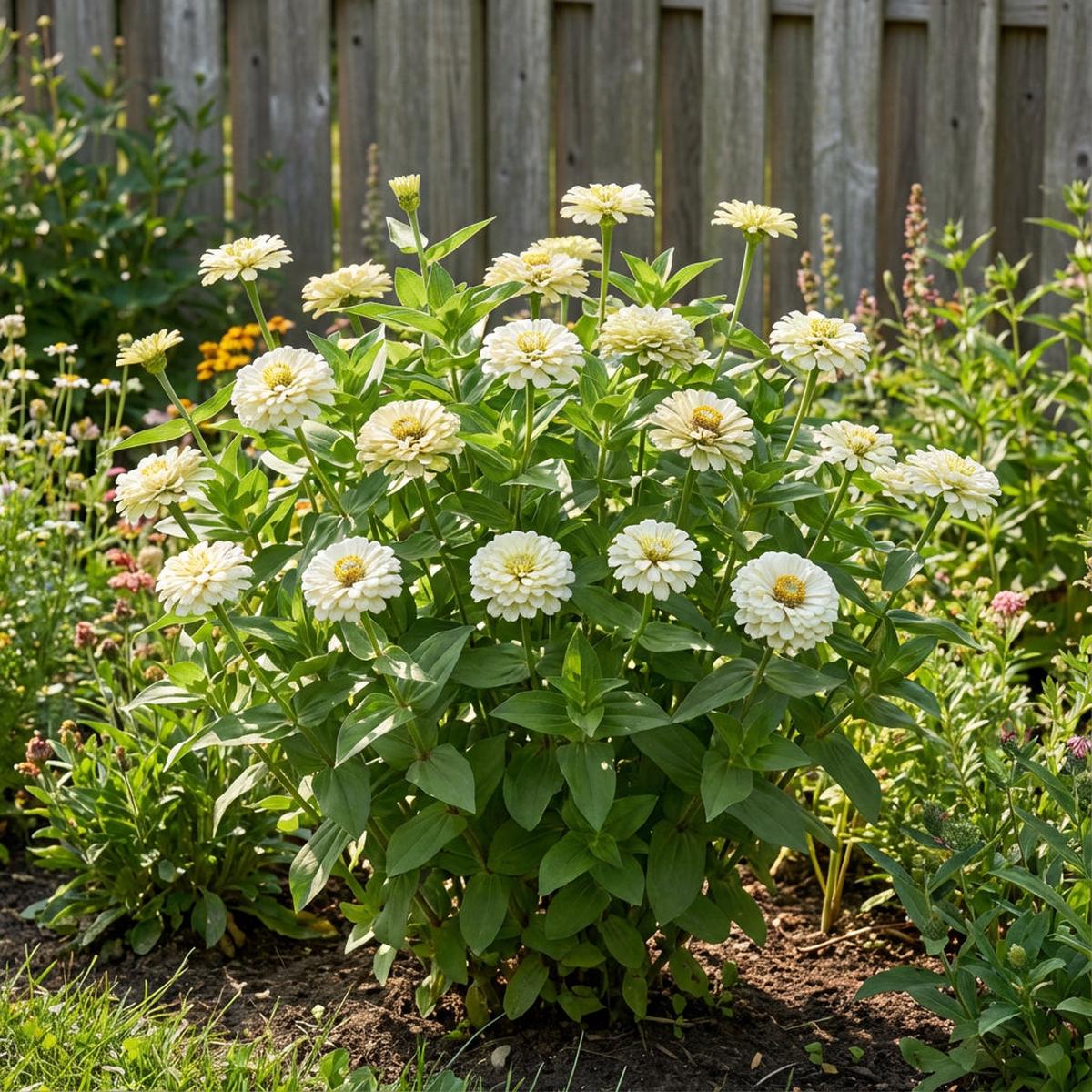 Zinnia White Flower Seeds for Timeless Planting Elegance