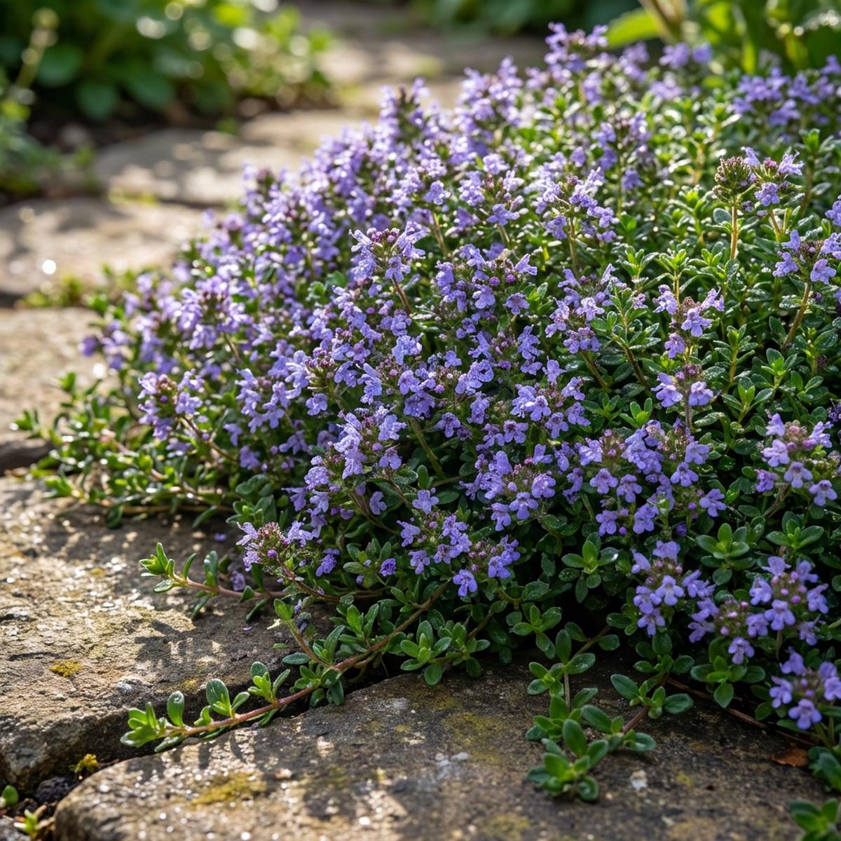 Blue Creeping Thyme Flower Seeds for Planting  Heirloom Non-GMO Seeds with High Germination for Organic Garden Ground Cover