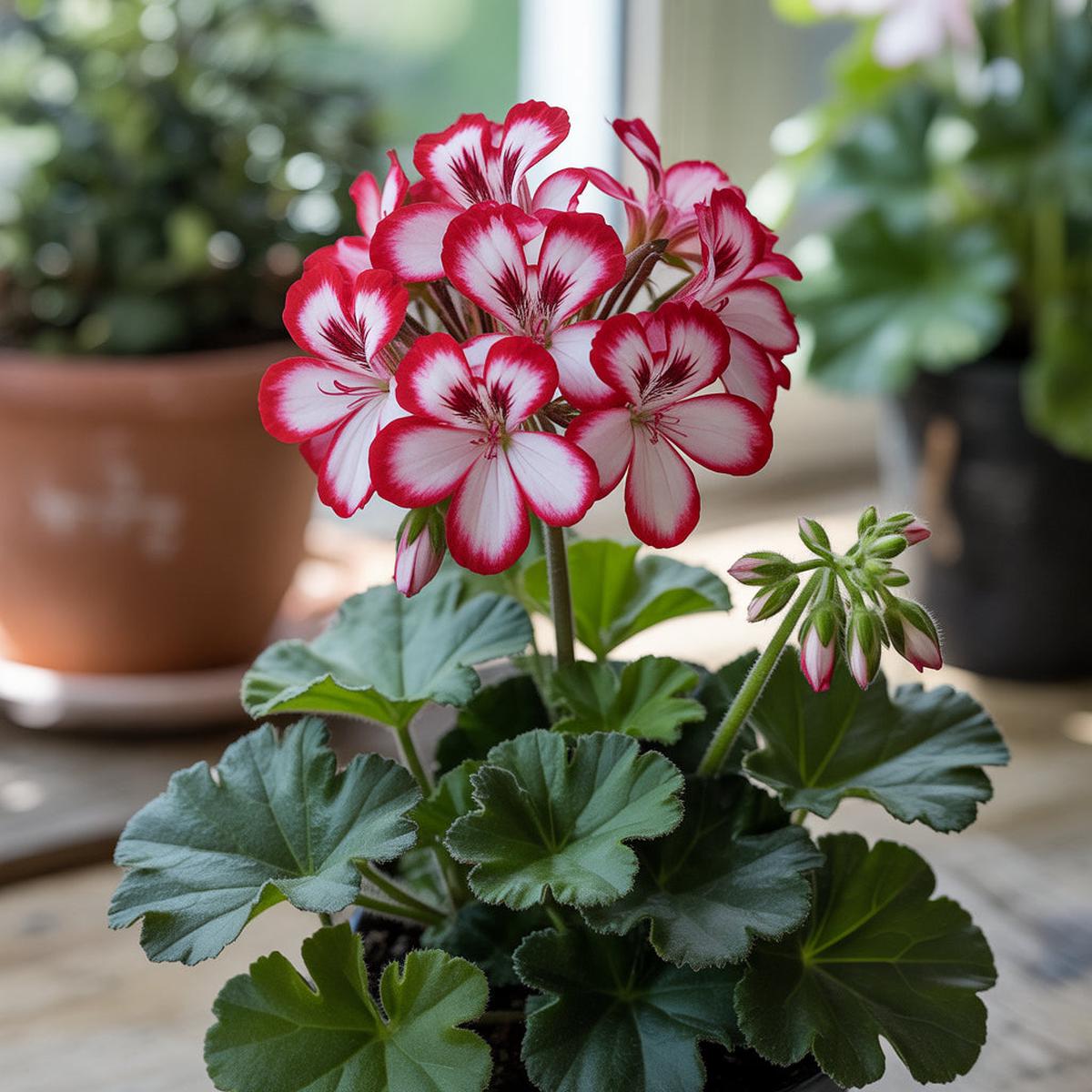 Red White Pelargonium Seeds for Planting Vibrant Perennial Flowers
