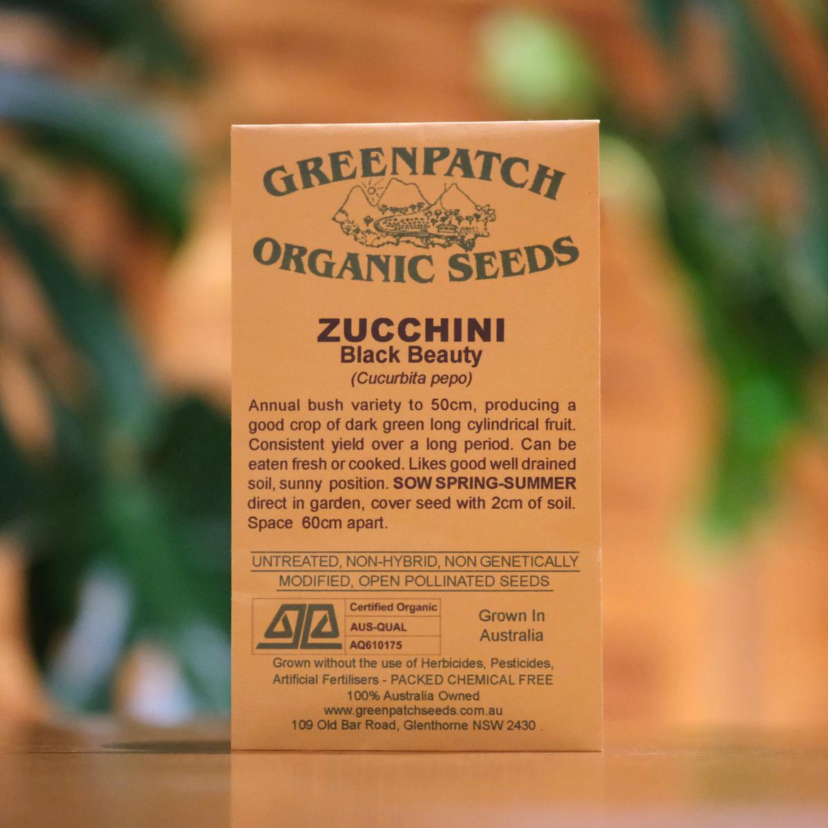 Zucchini 'Black Beauty' Greenpatch Seeds
