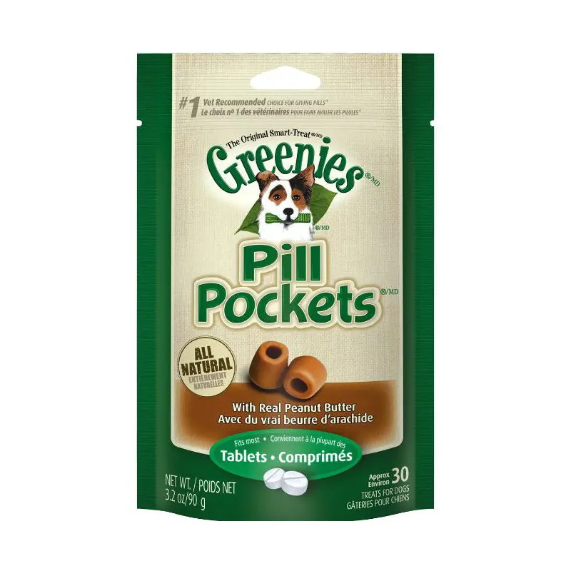 Greenies Pill Pocket Tablets Peanut Butter, 3.2 oz.