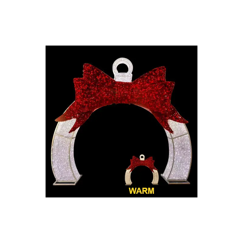 12' Giant LED Arch w/ Red Bow