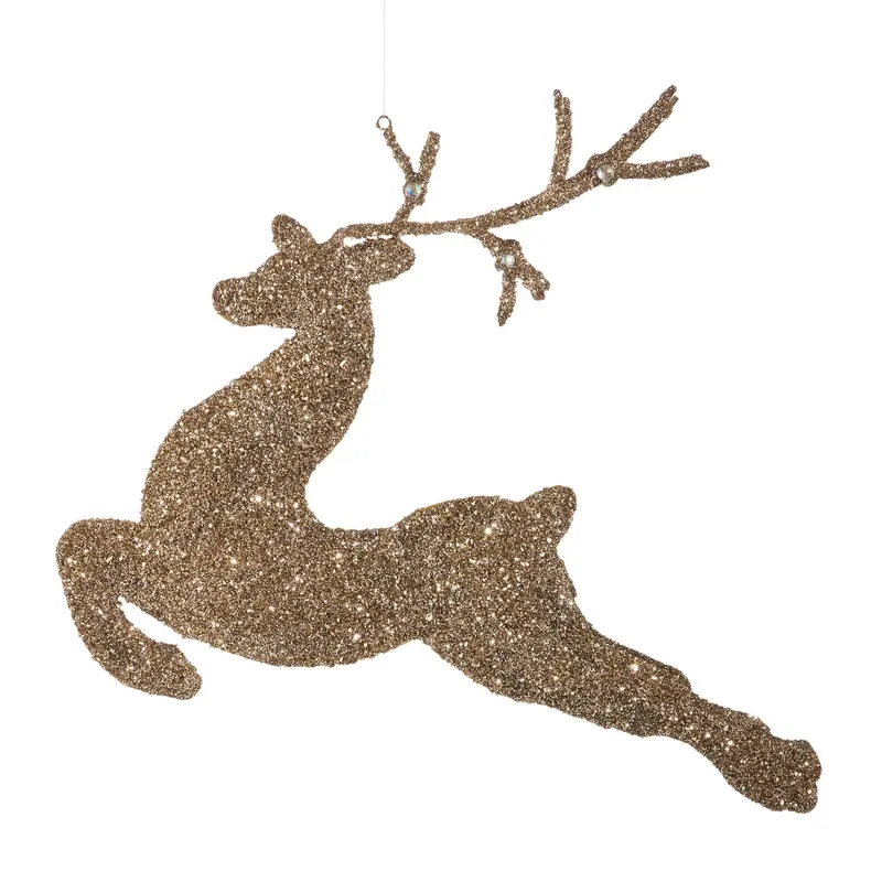 13.75" Glitter Deer Ornament