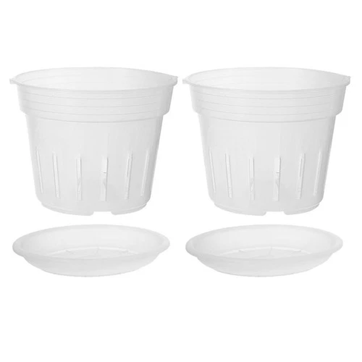 2 Pcs Flower Pots for Indoor Plants Plastic Flowerpots Gardening Modern