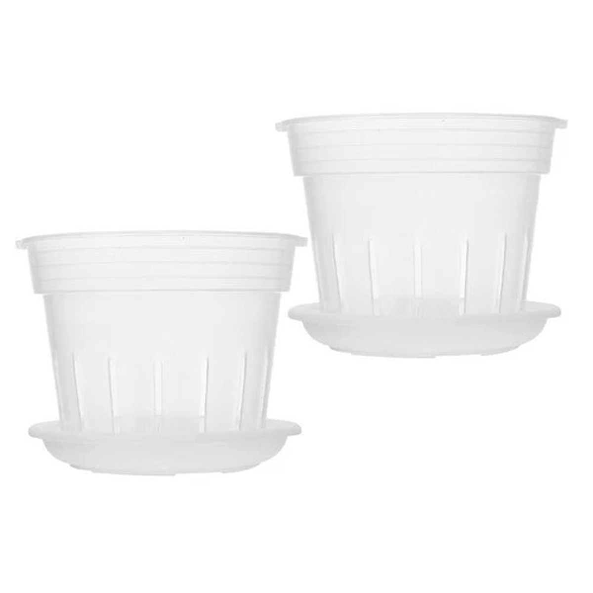 2 Pcs Plastic Nursery Pots Decorative Flowerpot Creative Flowerpots Planting