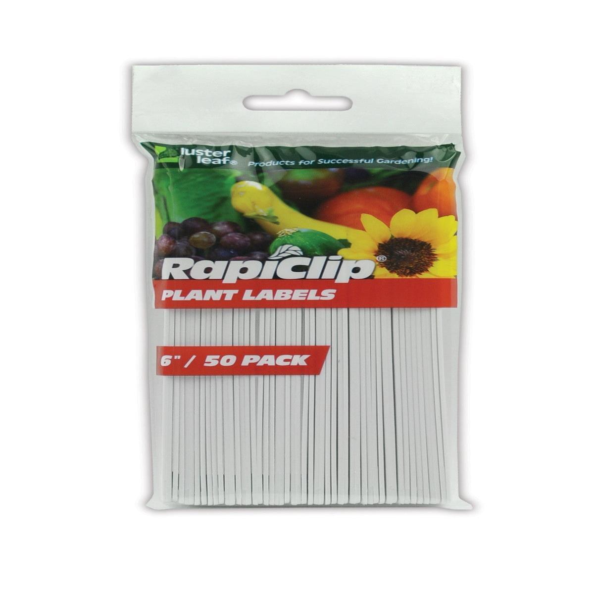 Rapiclip Plant Labels 6" White 50 Pack