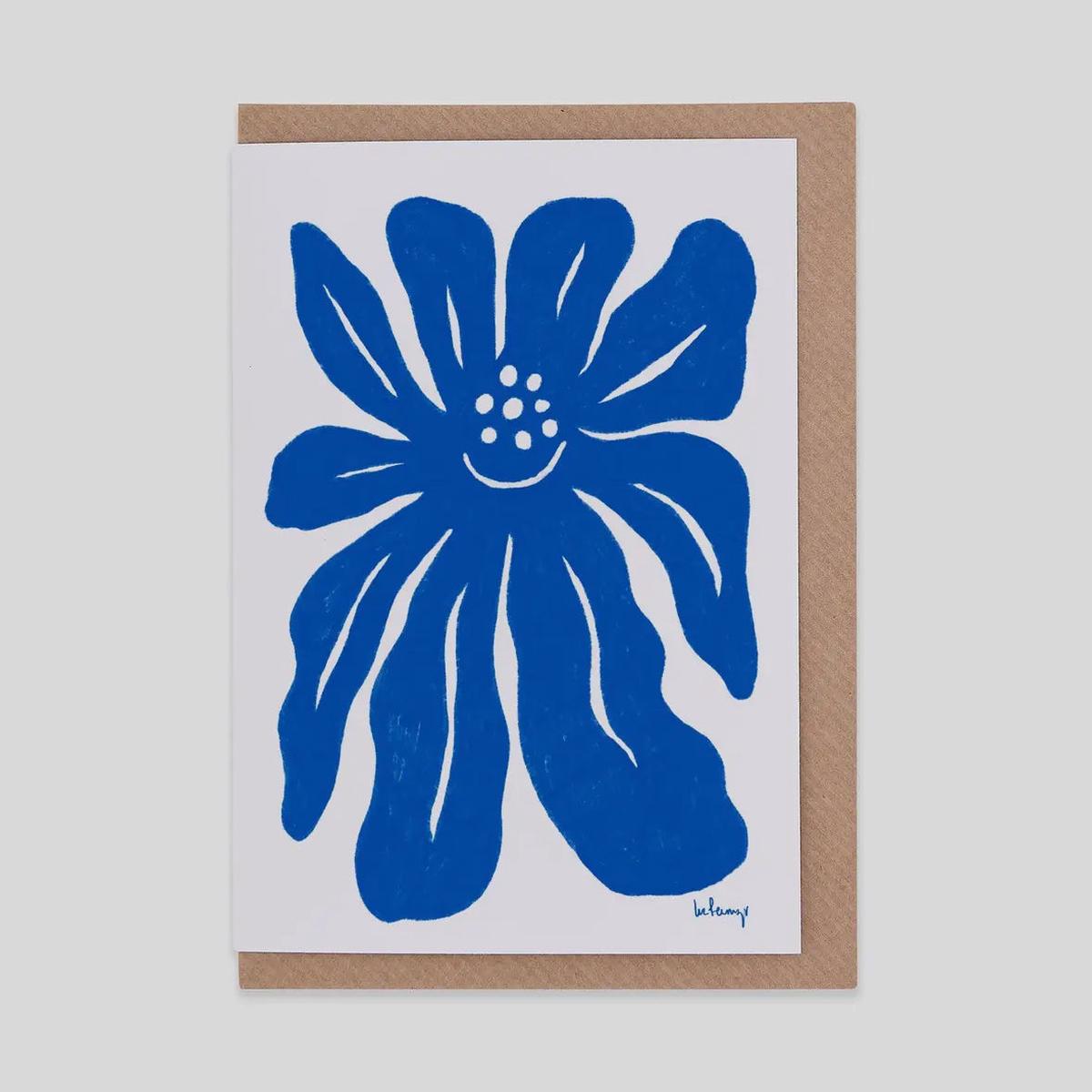 Blue Stop Greeting Card