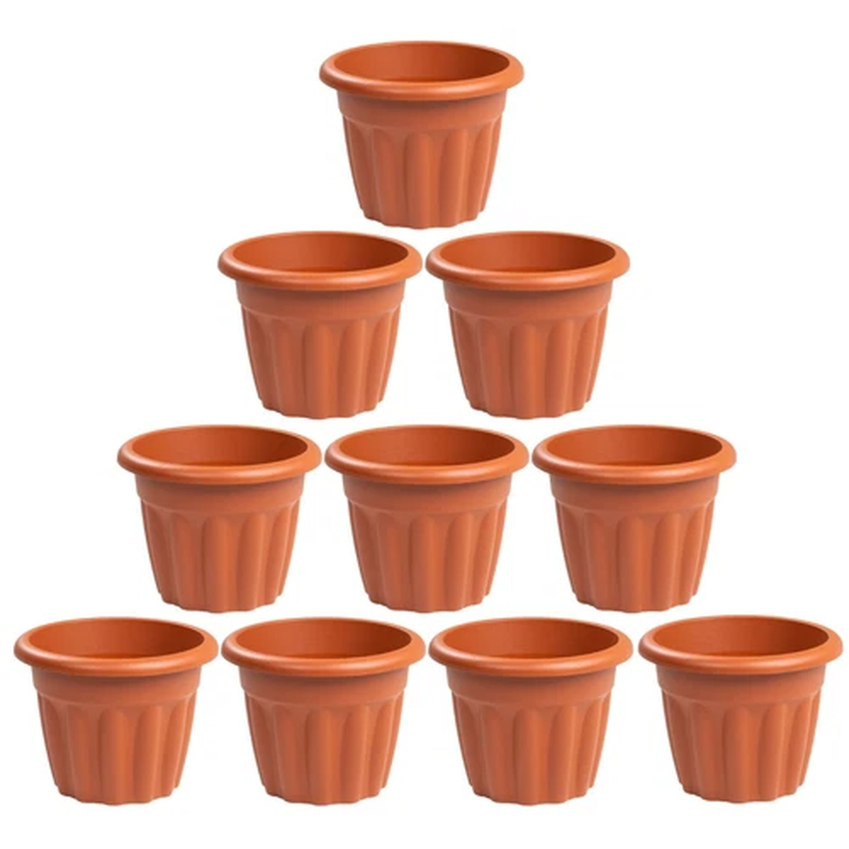 (Set of 10) 33cm Round Garden Planter Flower Plant Indoor Outdoor Cafe Balcony