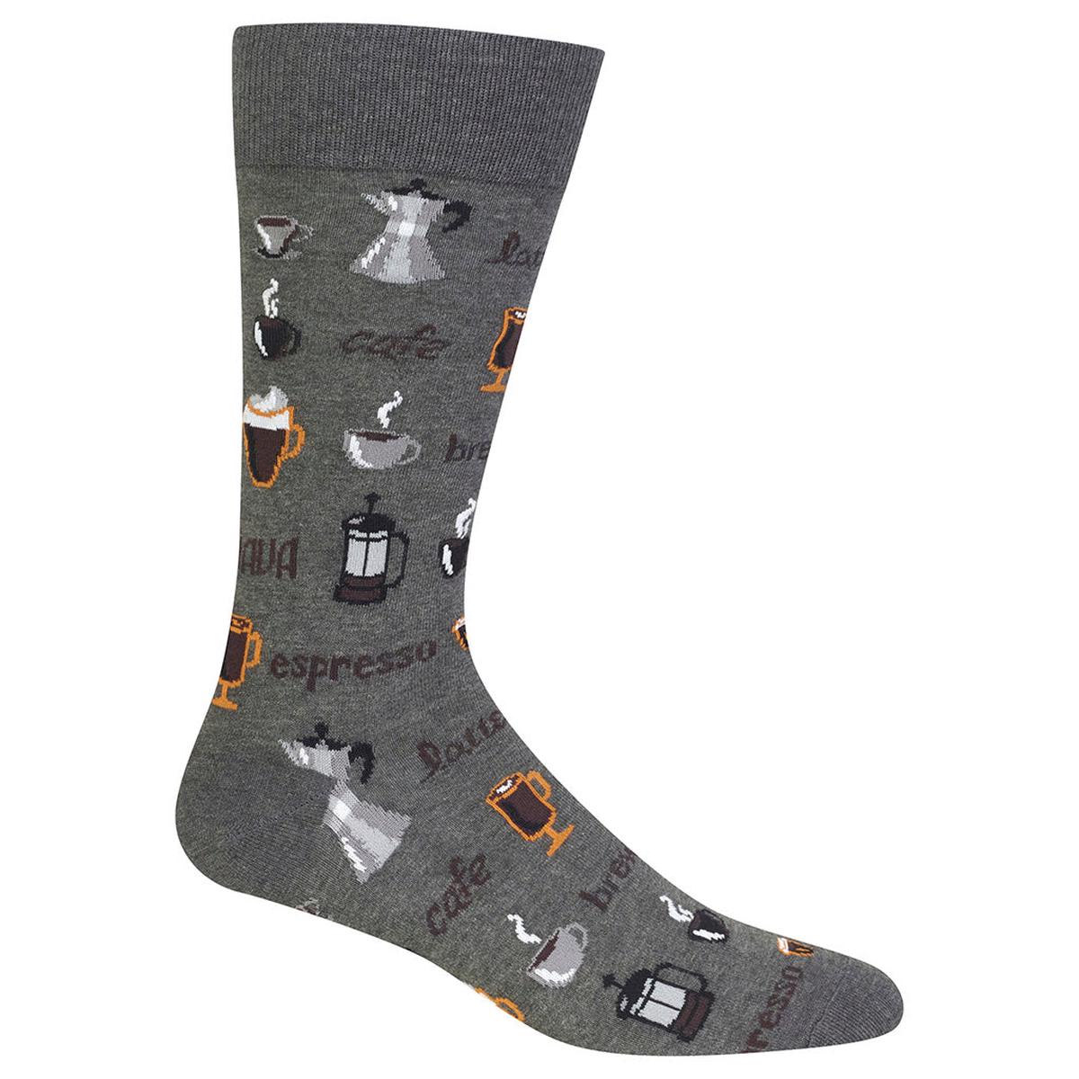 Coffee Charcoal Men's Socks