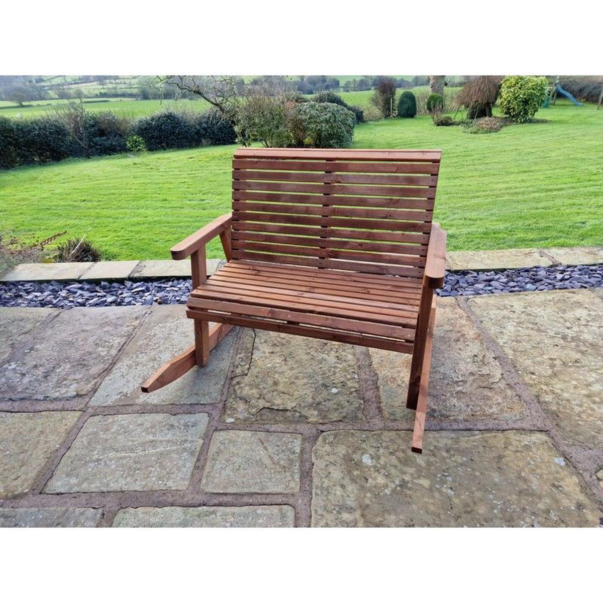 Swedish Redwood Garden Bench by Croft - 2 Seats