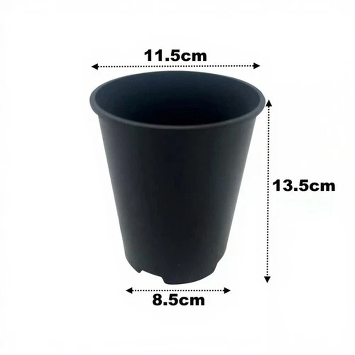 1 Litre Deep Rose Plant Pots Tall Root Black Plastic Seed Flower Pot Strong