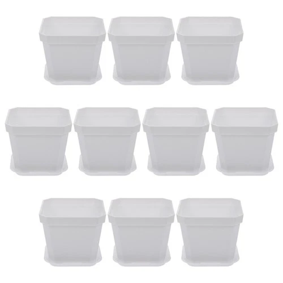10 Pcs Practical Mini Flowerpots Bonsai Pot Plastic Flowerpot