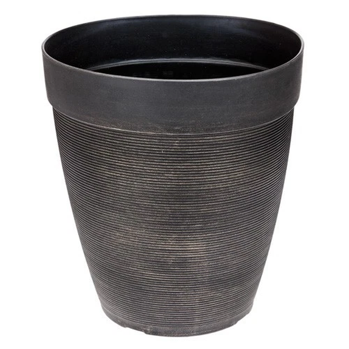 17 Litre Silver Large Plant Pot Outdoor Garden Tall Round Plastic Flower Planter
