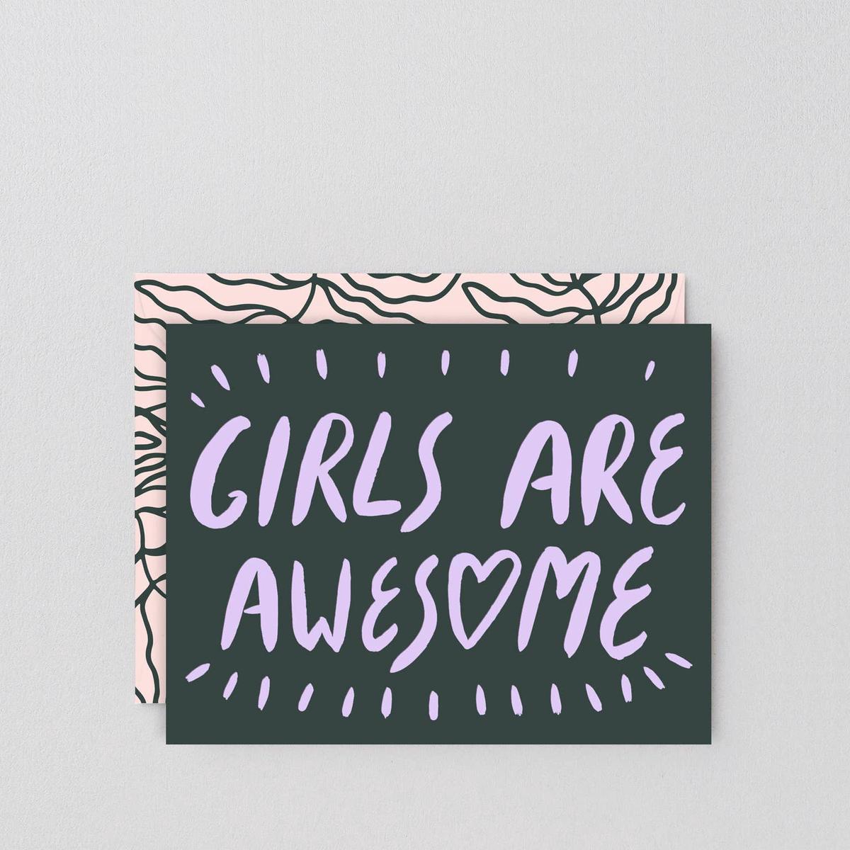 Girls Are Awesome Greeting Card