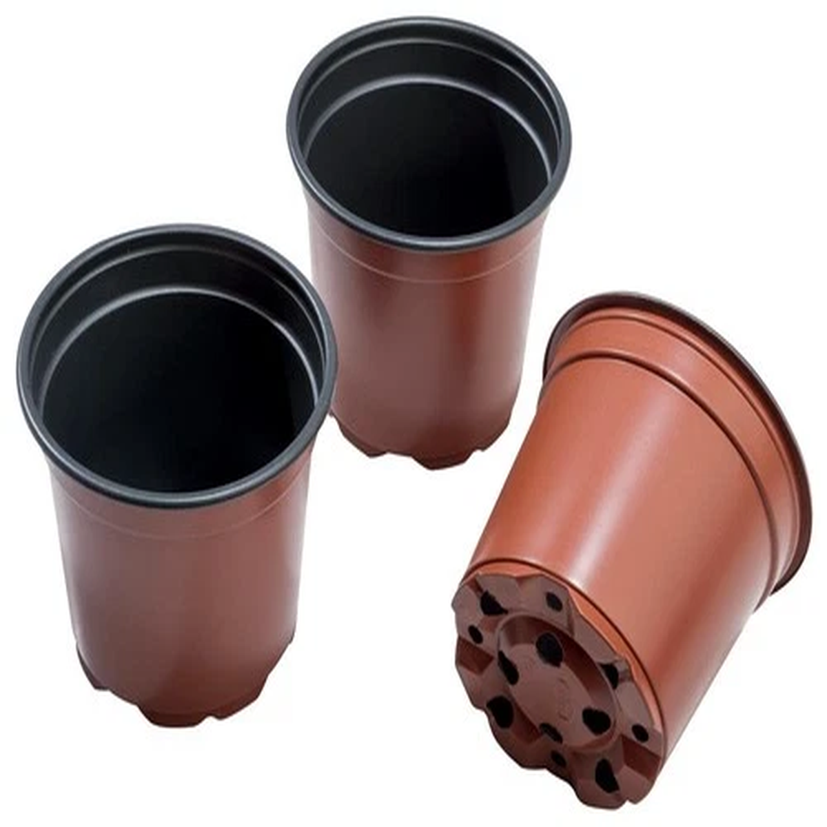 10 Pack Professional Seed Starting Pots 10.5cm 4" Nursery Grow Tubs Plant Pots