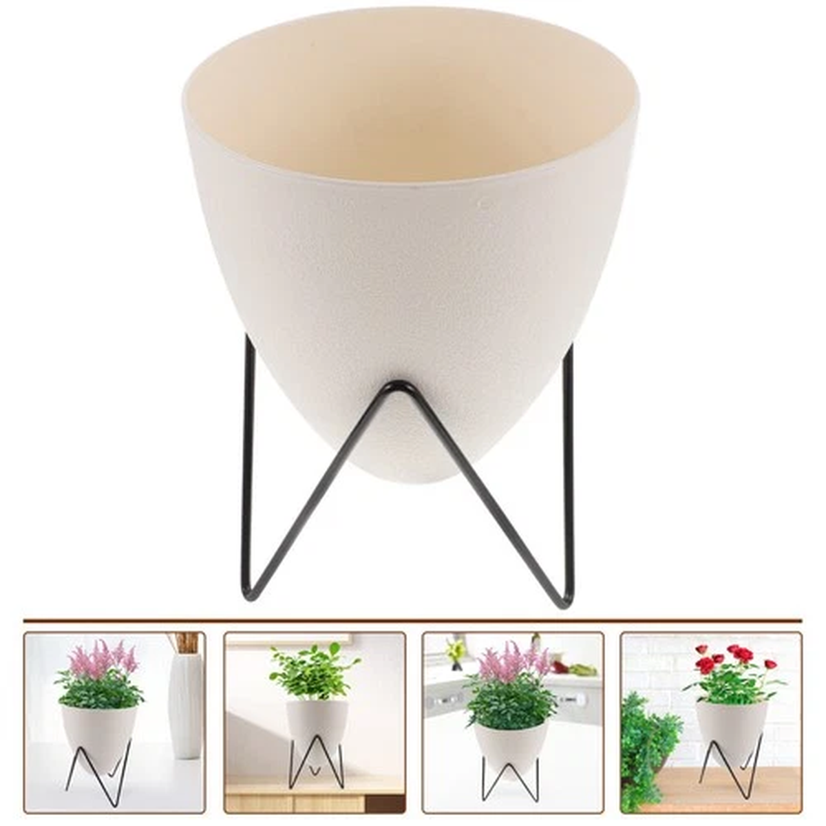 1pc Hydroponic Flowerpot Decorative Flowerpot Plant Pot for Home (White)