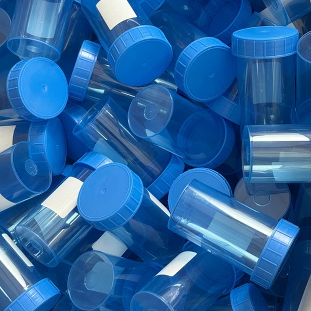180ml PLASTIC JAR/CONTAINER/POT ,BLUE BODY  with BLUE SCREW LID  ~ AIRTIGHT