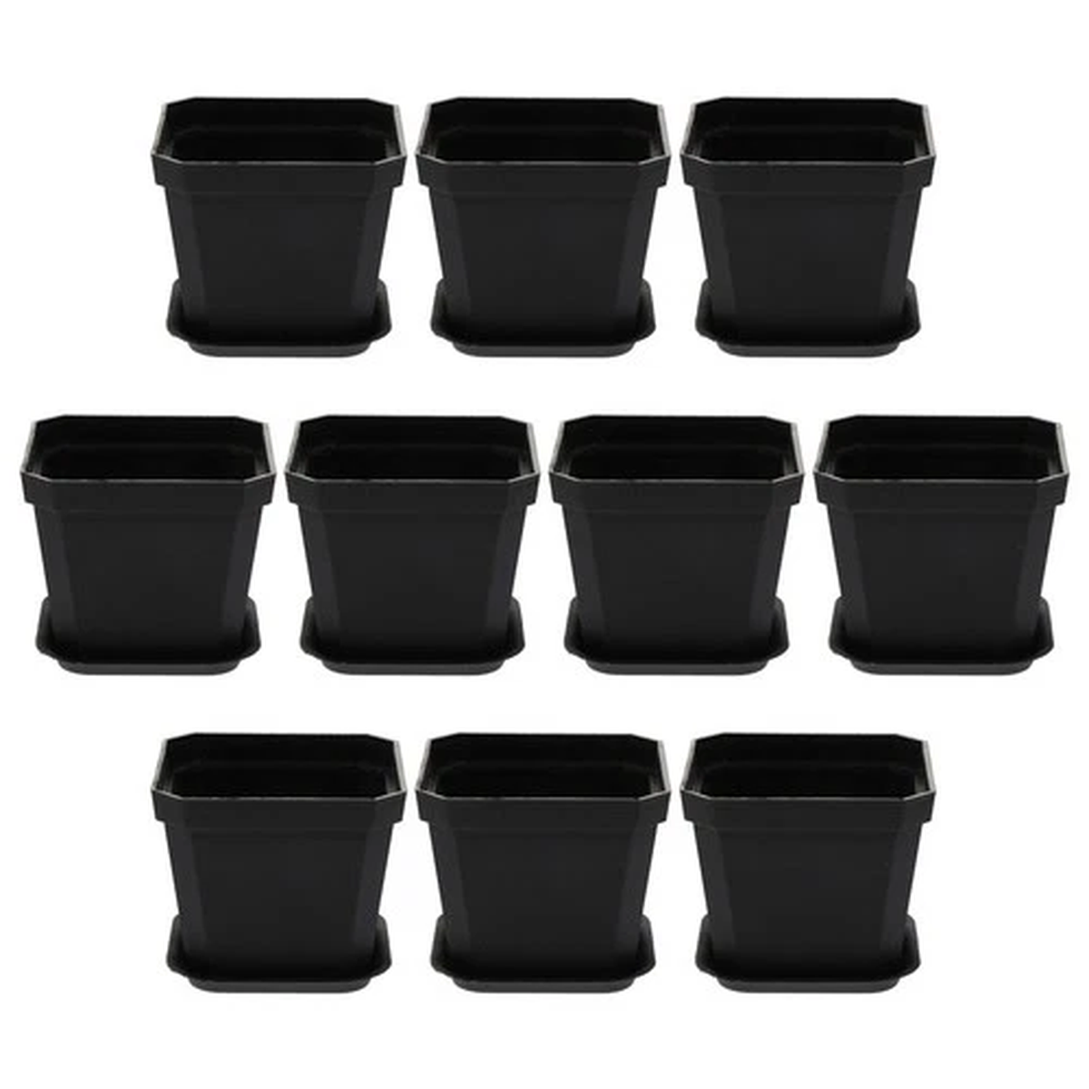 10 Pcs Practical Mini Flowerpots Bonsai Pot Plastic Flowerpot Plastic Flowerpot