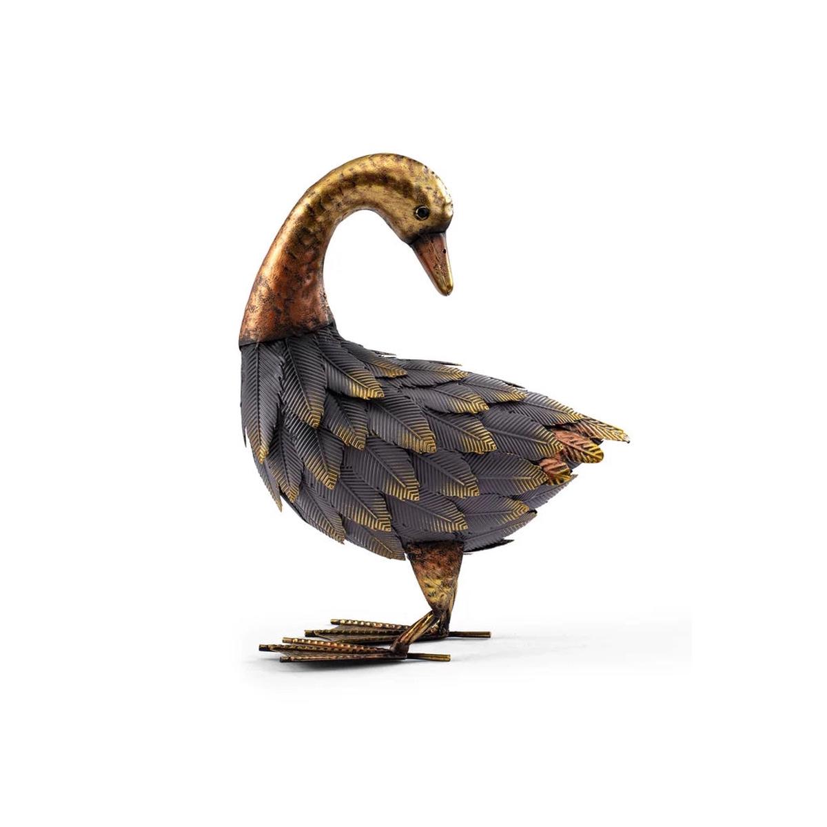 Gold Grey Goose Garden Statue