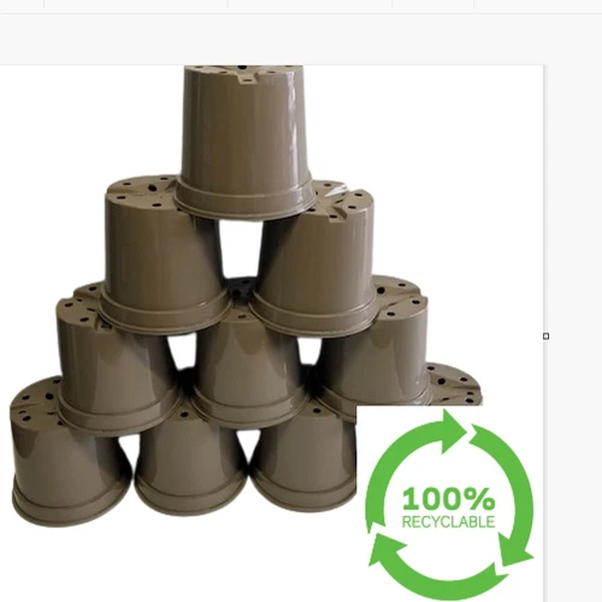 10 X 5 Litre Plastic Plant Pots [100% Recycled Materials]
