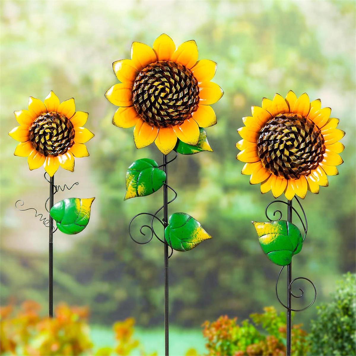 Sunflower Garden Stake Small