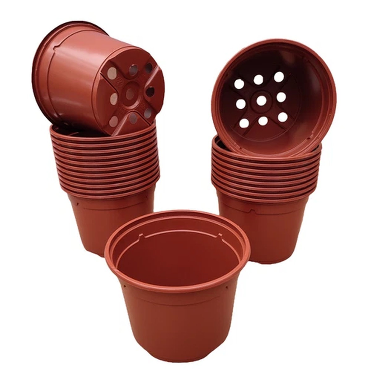 13cm Plant Pots Terracotta Round Plastic Nursery Professional Grow Flower Pot