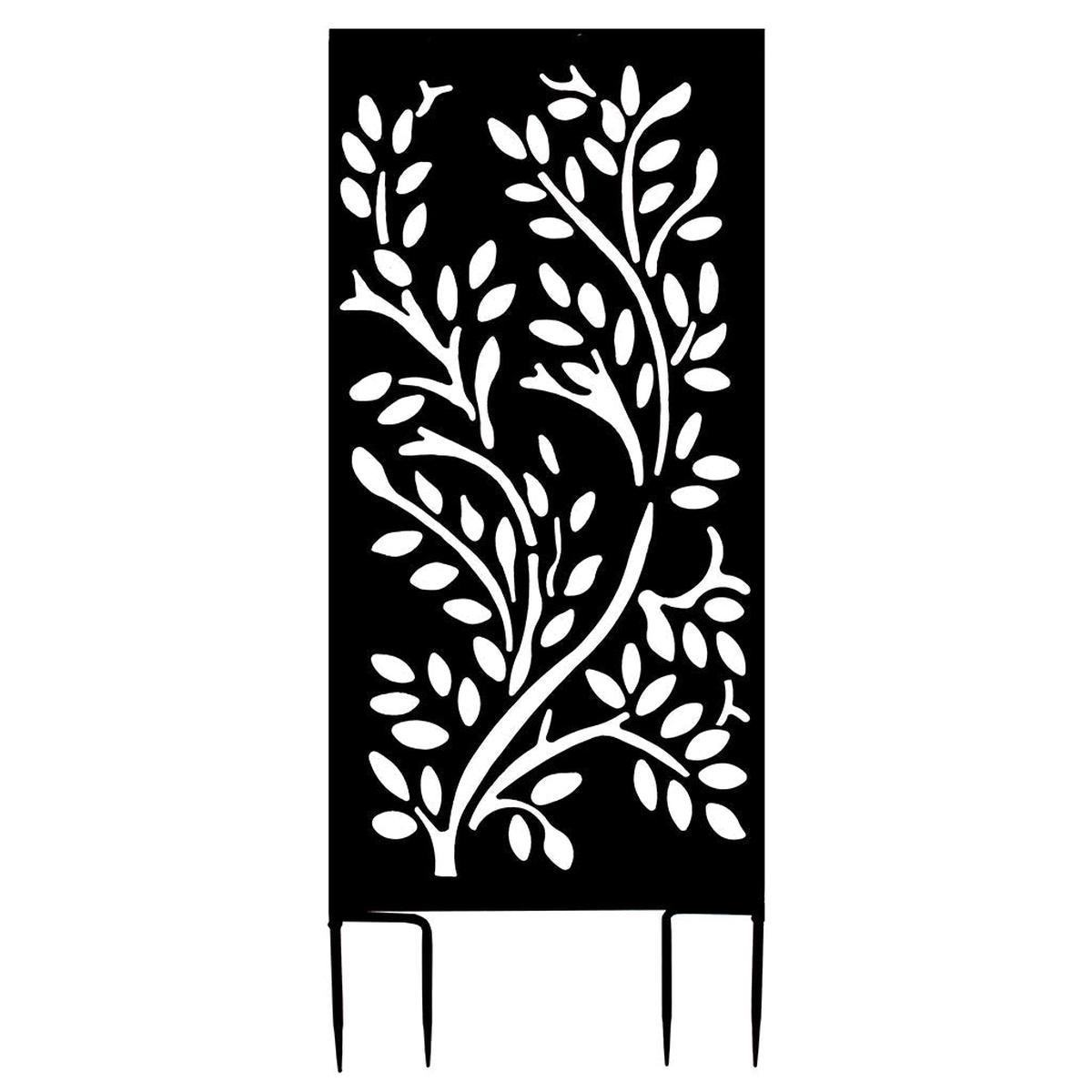Branches Black Metal Garden Screen