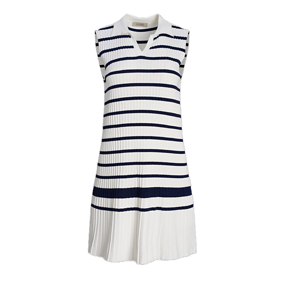 Gabriella Dress White Stripe