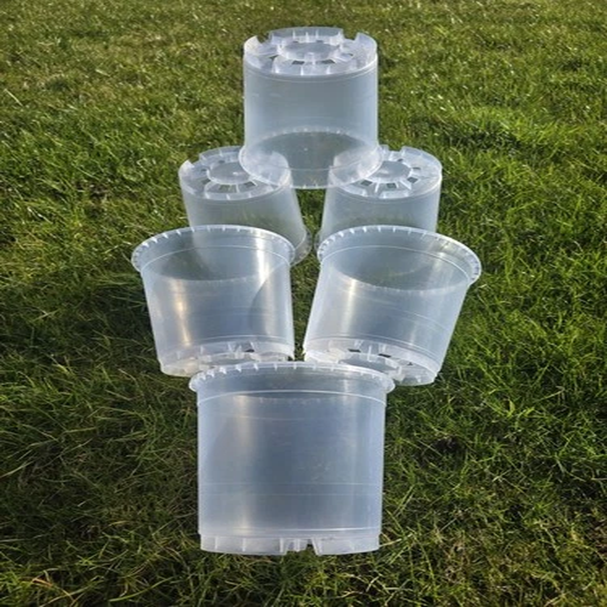 10 x 15cm    CLEAR PLASTIC ORCHID POTS   ORCHID PLANT POTS STRONG    14cm  TALL