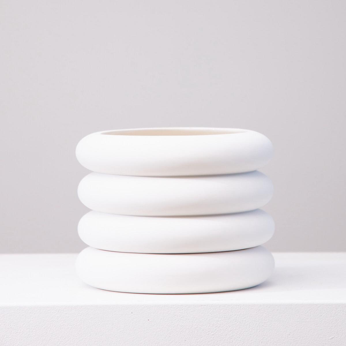 AREAWARE STACKING PLANTER Tall White 8 Inch