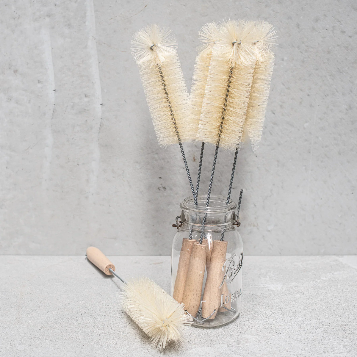 Bottle Brush with Wooden Handle
