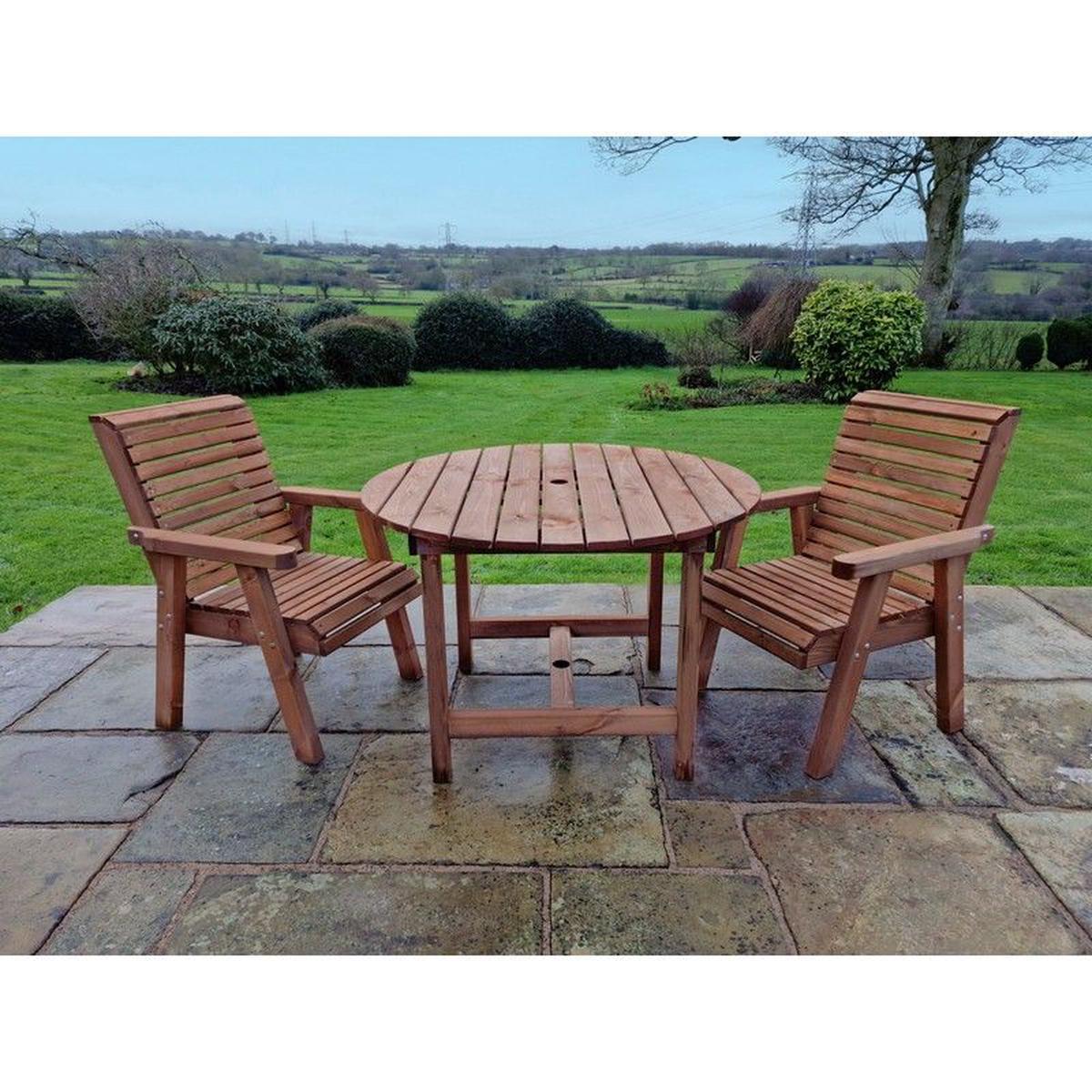 Swedish Redwood Garden Bistro Set by Croft - 2 Seats