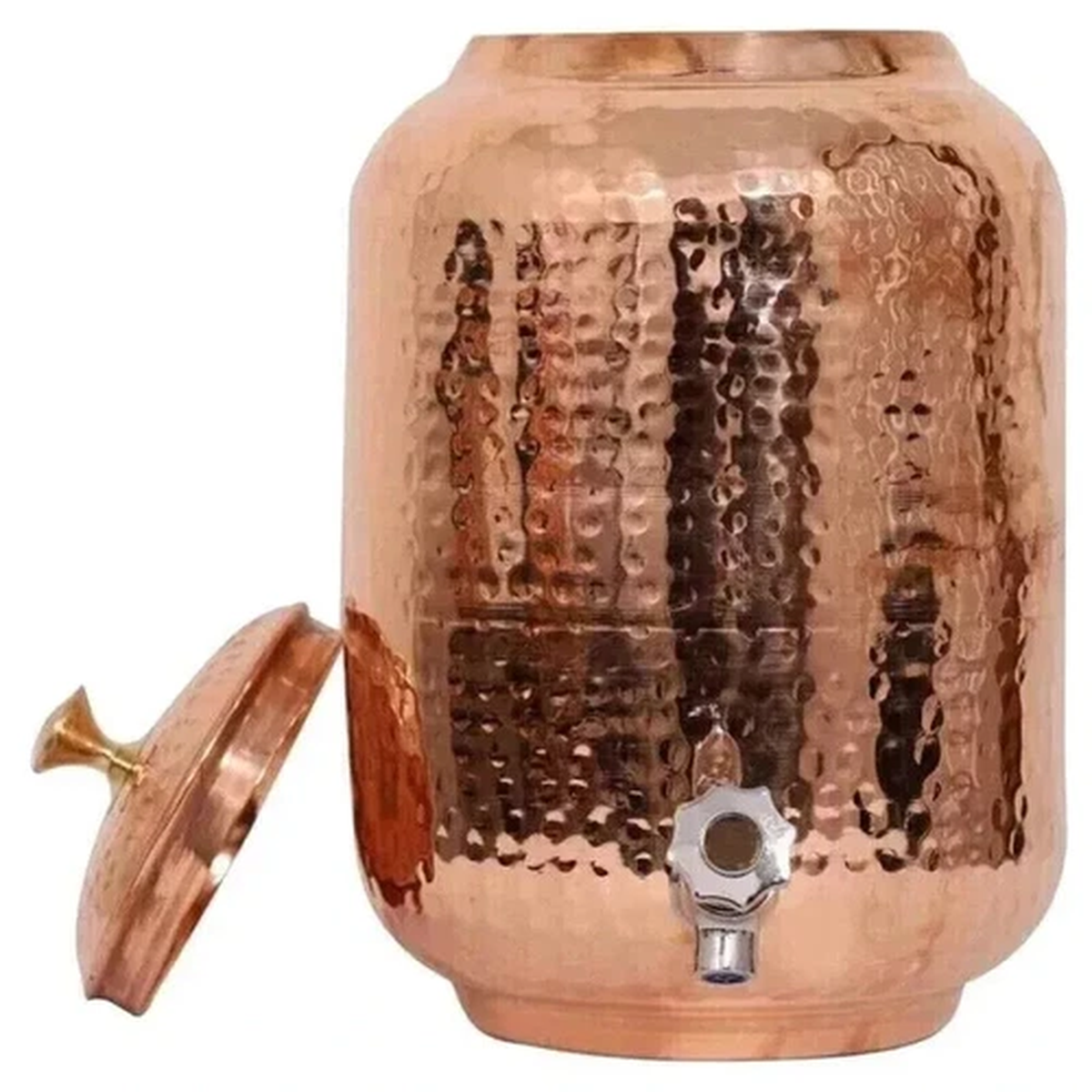 100% Pure Copper Water pot (Matka) Hammered Container Pot 5 Litre BEST QUALITY