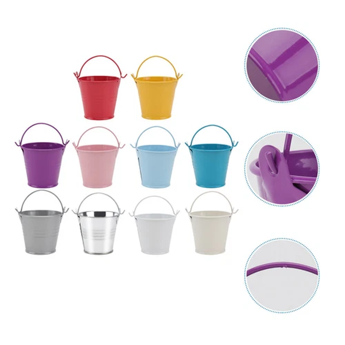 10 Pcs Hanging Planters Mini Bucket Small Flower Pot Flowerpot Child